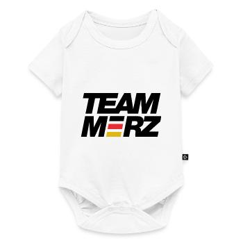 Team Merz - Kanzler - Baby Premium Kurzarmbody - Weiß - Vorne