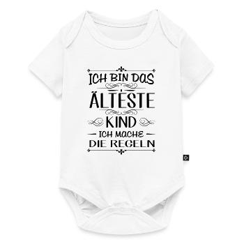 Ich bin das älteste Kind ich mache die Regeln - Baby Premium Kurzarmbody - Weiß - Vorne