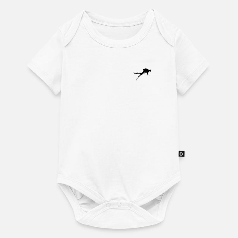 Plongeur noir petit - Body à manches courtes Premium Bébé - blanc