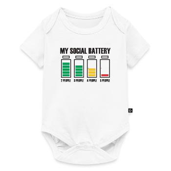 Idée cadeau Introvert Social Battery - Body à manches courtes Premium Bébé - blanc - Devant