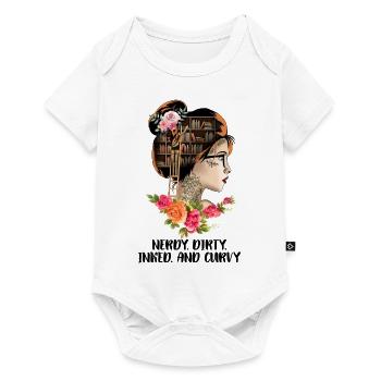 Nerdy Dirty Inked And Curvy - Baby Premium short-sleeve bodysuit - white - Front