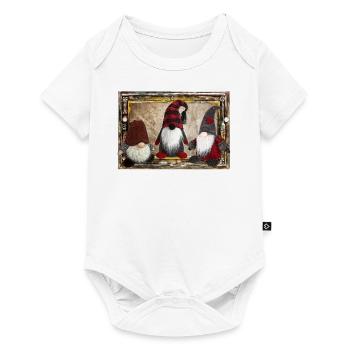 Christmas Gnome Scene - Baby Premium short-sleeve bodysuit - white - Front