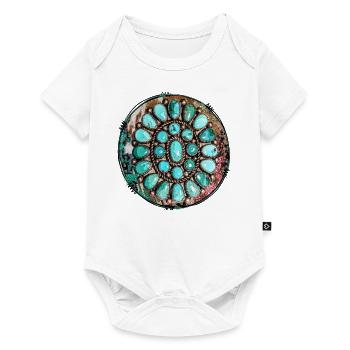 Pierre gemme occidentale turquoise - Body à manches courtes Premium Bébé - blanc - Devant