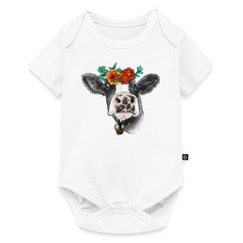 Watercolor Cow - Baby Premium short-sleeve bodysuit - white - Front