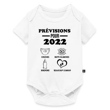 2022 Annonce Grossesse Papa Annonces Grossesse - Body à manches courtes Premium Bébé - blanc - Devant