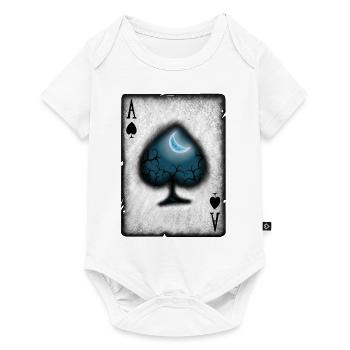 Ace of Spades with Moon - Baby Premium short-sleeve bodysuit - white - Front