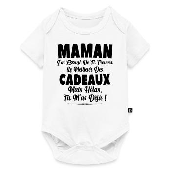 Maman J'ai Essayé De Trouver Le Meilleur Cadeau - Body à manches courtes Premium Bébé - blanc - Devant