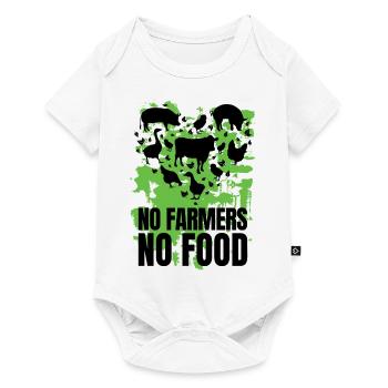 Pas d’agriculteurs pas de nourriture, et animal de ferme, agriculture, ferme - Body à manches courtes Premium Bébé - blanc - Devant