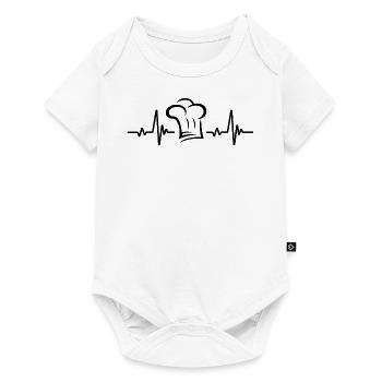 Herzklopfen der Kochmütze - Baby Premium Kurzarmbody - Weiß - Vorne