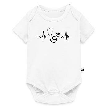 Stethoscope Pulse Rate - Veterinarian - Baby Premium short-sleeve bodysuit - white - Front