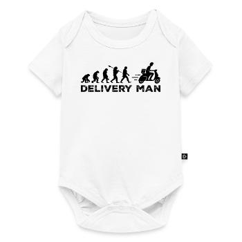 The evolution of the delivery person - Baby Premium short-sleeve bodysuit - white - Front