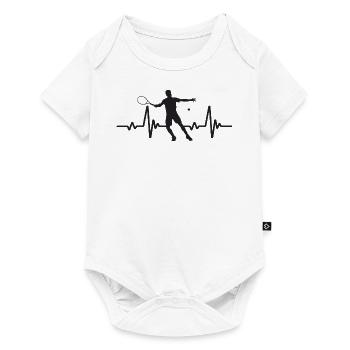 Battement de cœur de tennis - Body à manches courtes Premium Bébé - blanc - Devant