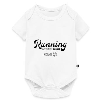 Running Late Is My Cardio - Mother's Day Funny Gif - Baby Premium short-sleeve bodysuit - white - Front