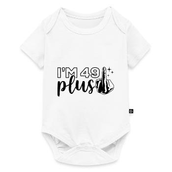 I'm 49 plus 1, middle finger 50th birthday - Baby Premium short-sleeve bodysuit - white - Front