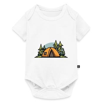 Tente de camping Nature - Body à manches courtes Premium Bébé - blanc - Devant