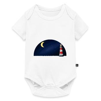 Maritime Nautical Lighthouse Starry Sky Fantasy - Baby Premium short-sleeve bodysuit - white - Front