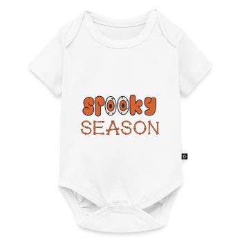 Orange Halloween Spooky Eyes Holiday Season - Baby Premium short-sleeve bodysuit - white - Front