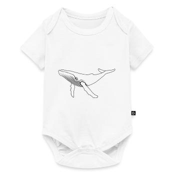 Baleine - baleine à bosse - mammifère marin - cadeau - Body à manches courtes Premium Bébé - blanc - Devant