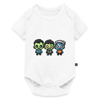 Zombies Halloween Niedlich Comic - Baby Premium Kurzarmbody - Weiß - Vorne