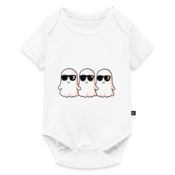 Fantômes Halloween Cool - Body à manches courtes Premium Bébé - blanc - Devant
