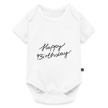 Happy Birthday lettering - Baby Premium short-sleeve bodysuit - white - Front
