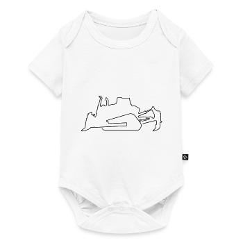 Bulldozer Crawler Mining Bulldozer - Baby Premium short-sleeve bodysuit - white - Front