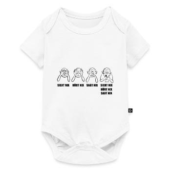 nichts sehen, hören, sagen - Handy süchtig - Baby Premium Kurzarmbody - Weiß - Vorne