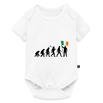 Irland - Evolution - Flagge - Nation - Baby Premium Kurzarmbody - Weiß - Vorne