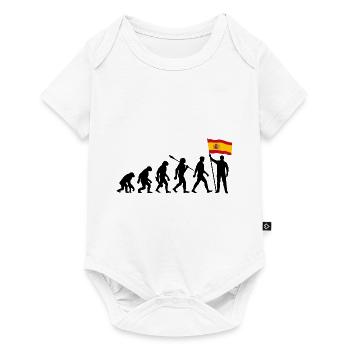 Spanien - Evolution - Flagge - Nation - Baby Premium Kurzarmbody - Weiß - Vorne