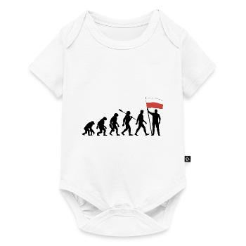 Polen - Evolution - Flagge - Nation - Baby Premium Kurzarmbody - Weiß - Vorne