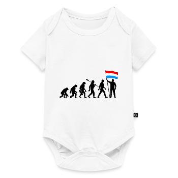 Luxemburg - Evolution - Flagge - Nation - Baby Premium Kurzarmbody - Weiß - Vorne