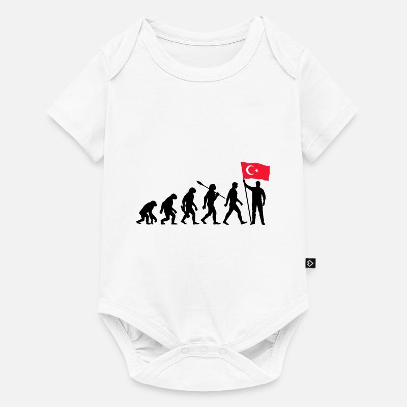 Turquie - Evolution - Drapeau - Nation - Body à manches courtes Premium Bébé - blanc