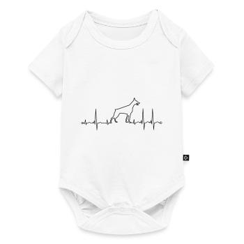 ekg dobermann - Body à manches courtes Premium Bébé - blanc - Devant