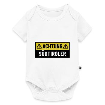 Achtung Südtiroler - Regionaler Spruch - Baby Premium Kurzarmbody - Weiß - Vorne