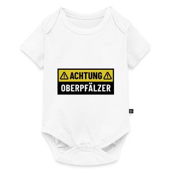 Achtung Oberpfälzer - Regionaler Spruch - Baby Premium Kurzarmbody - Weiß - Vorne