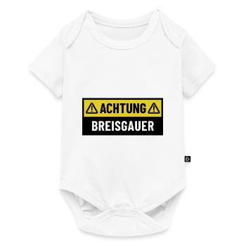 Achtung Breisgauer - Regionaler Spruch - Baby Premium Kurzarmbody - Weiß - Vorne