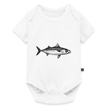 Zielfisch Makrele - Fisch - Angler Geschenk - Baby Premium Kurzarmbody - Weiß - Vorne