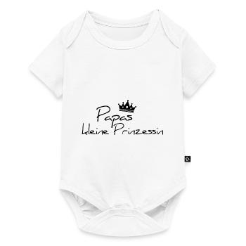 Kinderspruch Papas petite princesse - noir - Body à manches courtes Premium Bébé - blanc - Devant