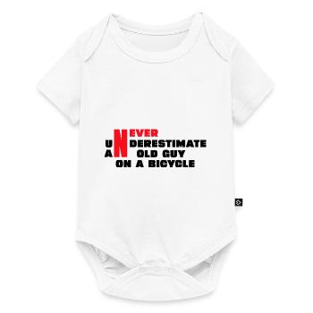 Never Underestimate The Old Guy On A Bicycle - Baby Premium short-sleeve bodysuit - white - Front