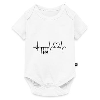 ECG Curve - Heart Curve - Kitchen - Kitchen Appliance - Baby Premium short-sleeve bodysuit - white - Front