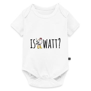 Möwe - Is Watt? - Nordsee - Geschenk - Baby Premium Kurzarmbody - Weiß - Vorne