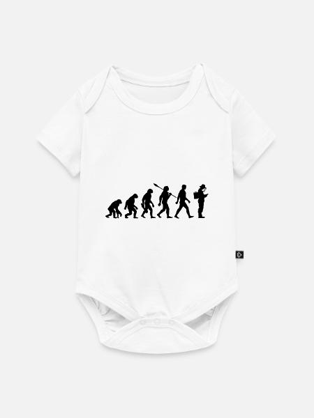 Evolution - Imker - Bienen - Bienenzucht - Baby Premium Kurzarmbody - Weiß