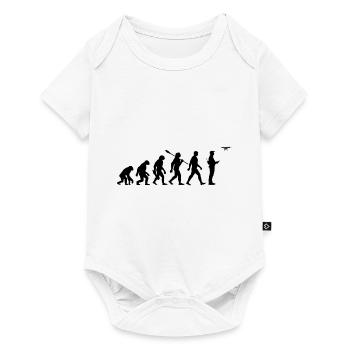 Evolution - Drohne - Drohnenpilot - Baby Premium Kurzarmbody - Weiß - Vorne