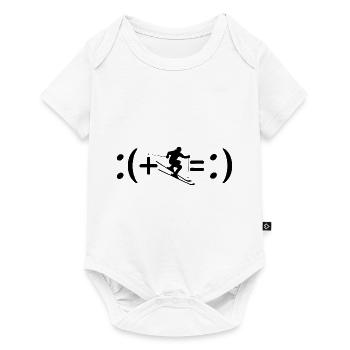 Skiing makes me happy, happiness formula - Baby Premium short-sleeve bodysuit - white - Front