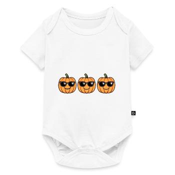 Citrouille Halloween Cool - Body à manches courtes Premium Bébé - blanc - Devant
