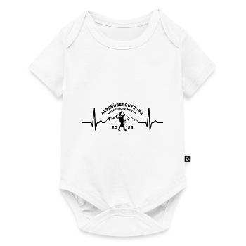 Alpenüberquerung 2025, Oberstdorf Meran, Wandern - Baby Premium Kurzarmbody - Weiß - Vorne