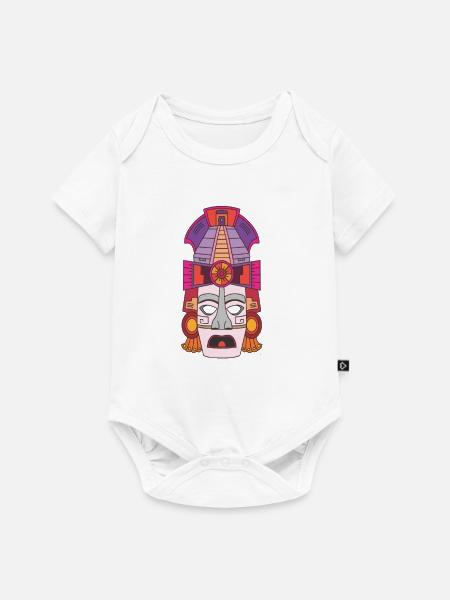 Maya-Maske - Baby Premium Kurzarmbody - Weiß