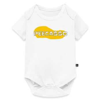 Peecasso Kunst Satire Baby Spruch - Baby Premium Kurzarmbody - Weiß - Vorne