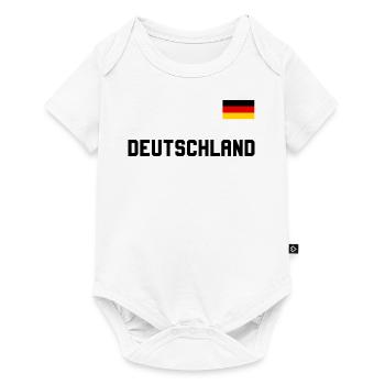 Look maillot de l’Allemagne avec drapeau national - Body à manches courtes Premium Bébé - blanc - Devant