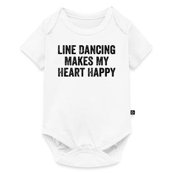 Line Dancing Makes My Heart Happy - Baby Premium short-sleeve bodysuit - white - Front